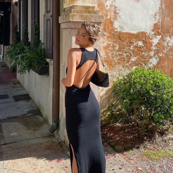 Nasty Gal | Dresses | Scoop Neck Backless Tie Maxi Dress | Poshmark